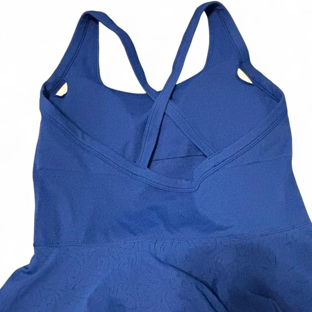 royal blue athletic tennis dress with built-in shorts Size XL
